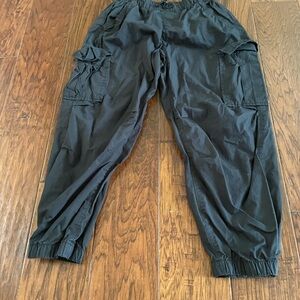 Girls Black Cargo Pants